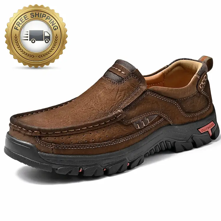 Men's Genuine Leather Slip-On Loafers