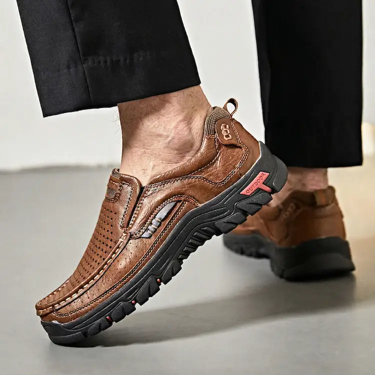 Men's Genuine Leather Slip-On Loafers