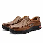 mens leather loafers | Summer & Wide Toe Box & Arch Support