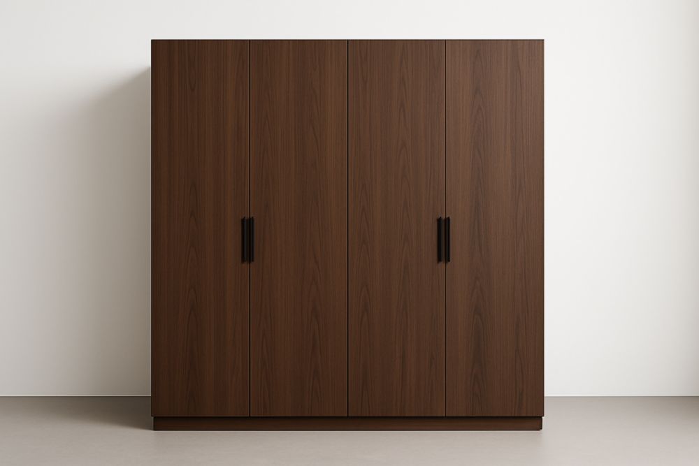 Armadio a 4 Ante in Legno di Noce