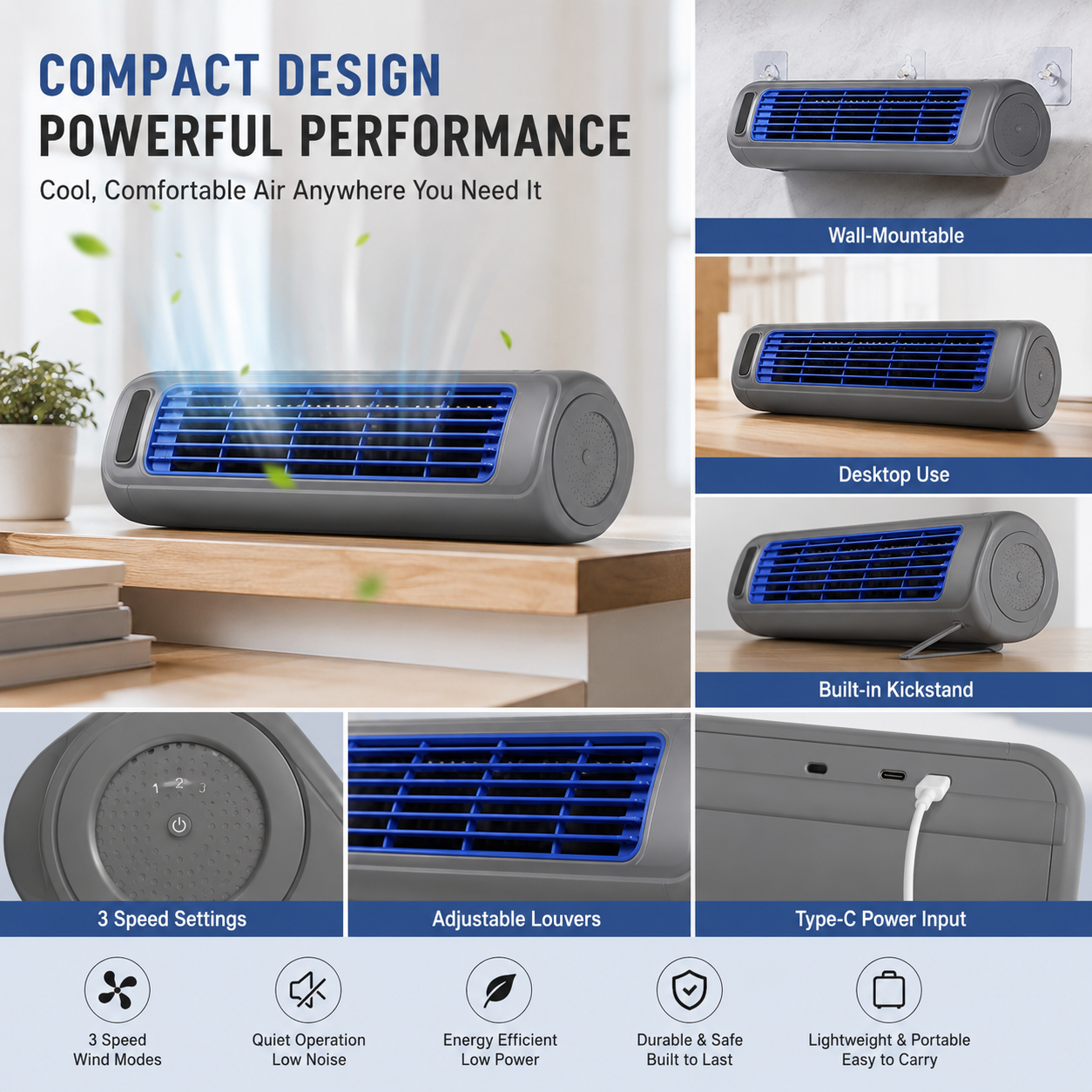 💨 IceWind™ Wireless Charging Air Conditioner