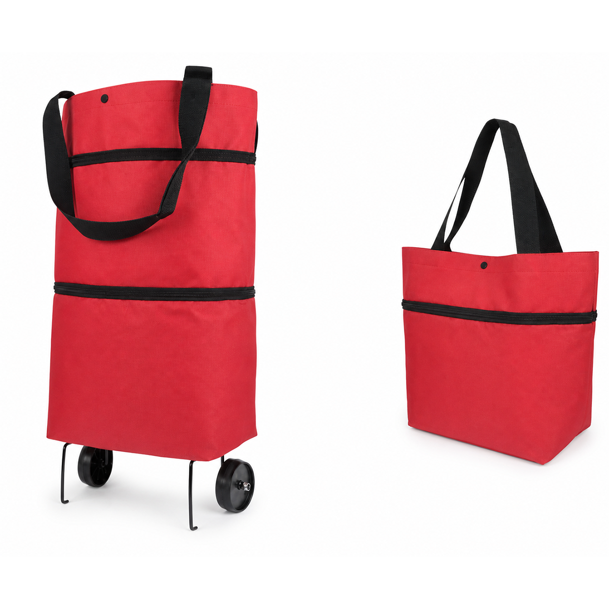 🔥Last Day Discount｜2-in-1 Foldable Shopping Trolley Bag