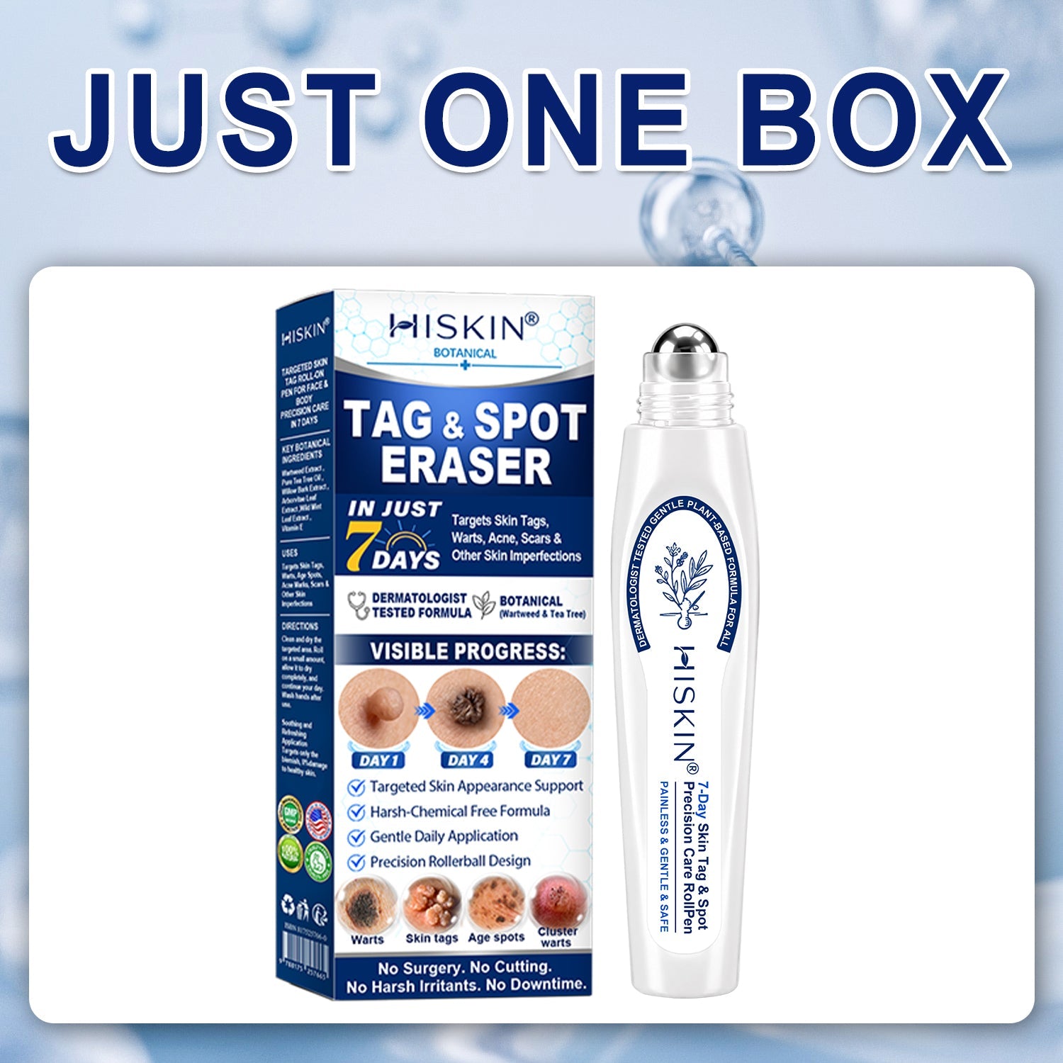 👩‍⚕️ 𝟕-𝐃𝒂𝘆 𝐒𝗸𝐢𝐧 𝐓𝒂𝗴 & 𝐒𝐩𝙤𝐭 𝐄𝐫𝒂𝐬𝙚𝐫 Painless & Scar-Free Advanced Imperfection Removal Rollerball Pen