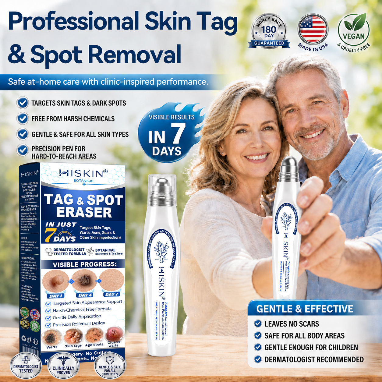 👩‍⚕️ 𝟕-𝐃𝒂𝘆 𝐒𝗸𝐢𝐧 𝐓𝒂𝗴 & 𝐒𝐩𝙤𝐭 𝐄𝐫𝒂𝐬𝙚𝐫 Painless & Scar-Free Advanced Imperfection Removal Rollerball Pen
