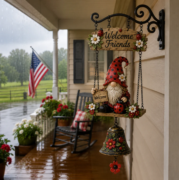 🔥 Limited time 50% OFF – Rustic Garden Gnome Bell Outdoor Decor🐞🌸