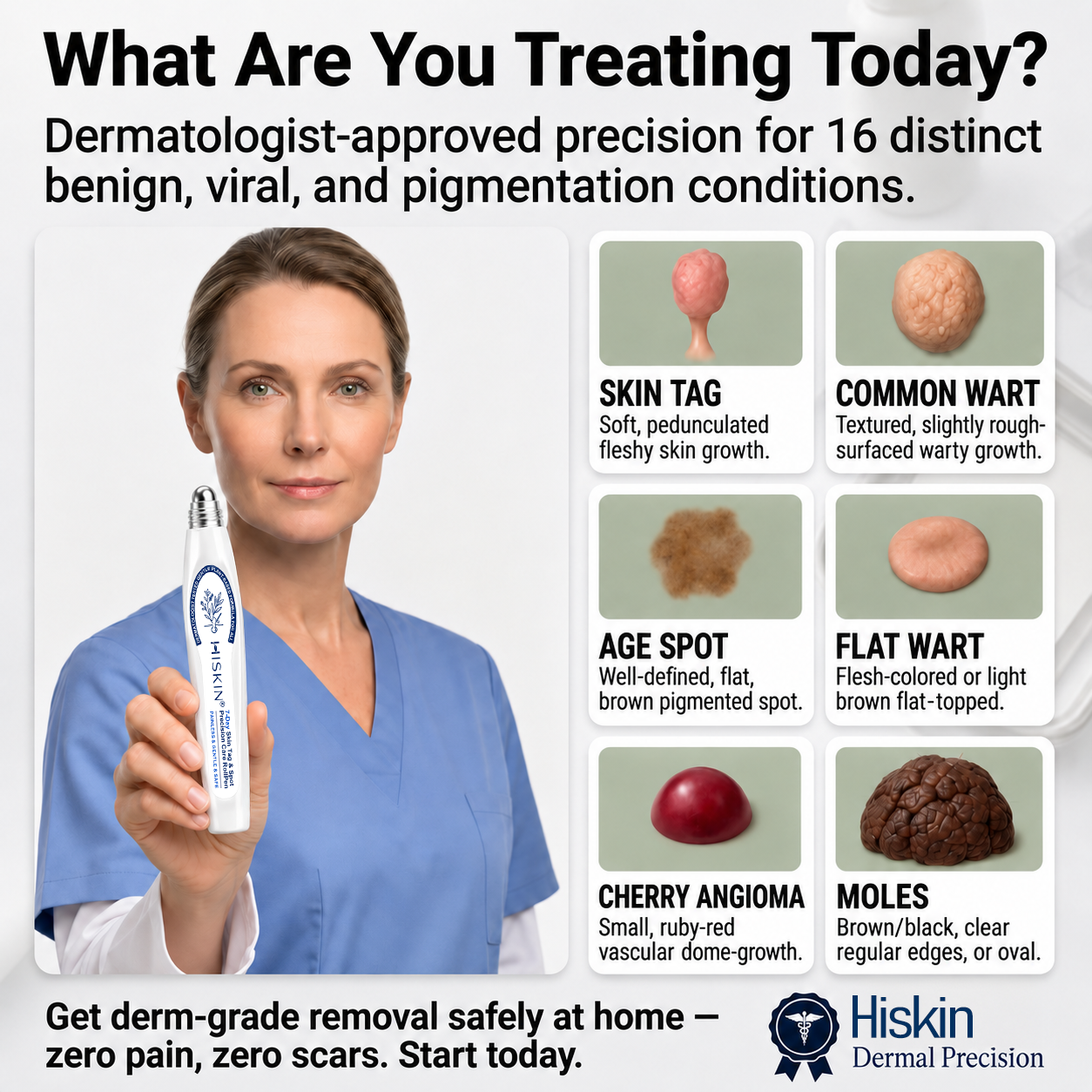 👩‍⚕️ 𝟕-𝐃𝒂𝘆 𝐒𝗸𝐢𝐧 𝐓𝒂𝗴 & 𝐒𝐩𝙤𝐭 𝐄𝐫𝒂𝐬𝙚𝐫 Painless & Scar-Free Advanced Imperfection Removal Rollerball Pen