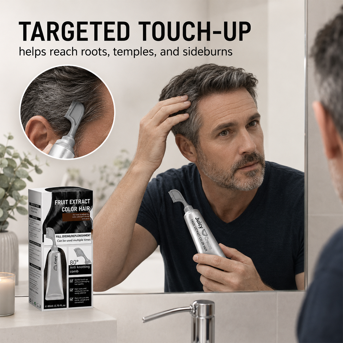 LAST DAY DISCOUNT🌿 Hair Dye Cream for Gray Coverage – Salon-Quality Color At Home