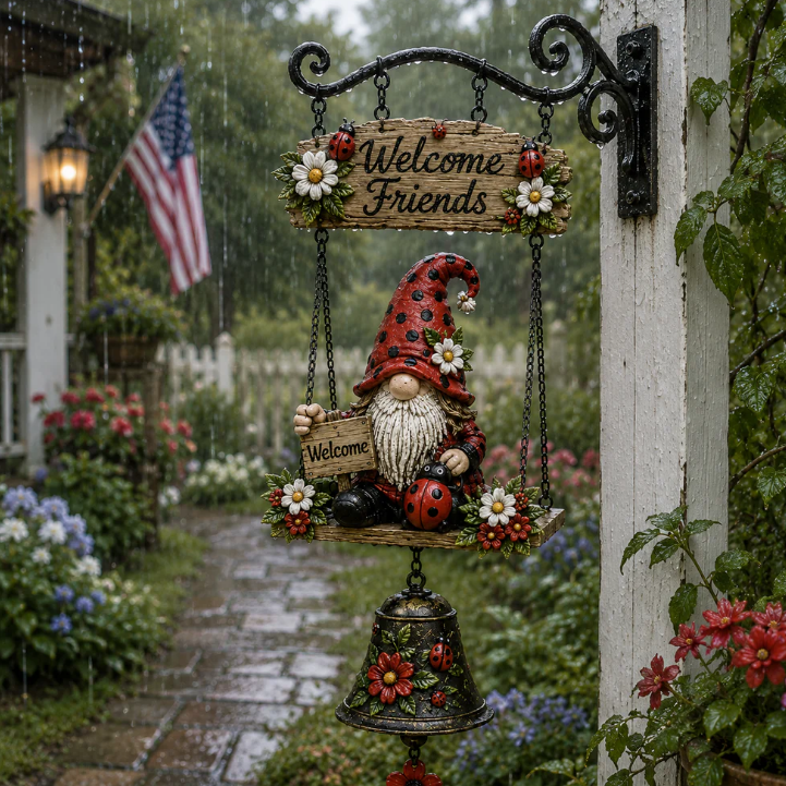 🔥 Limited time 50% OFF – Rustic Garden Gnome Bell Outdoor Decor🐞🌸
