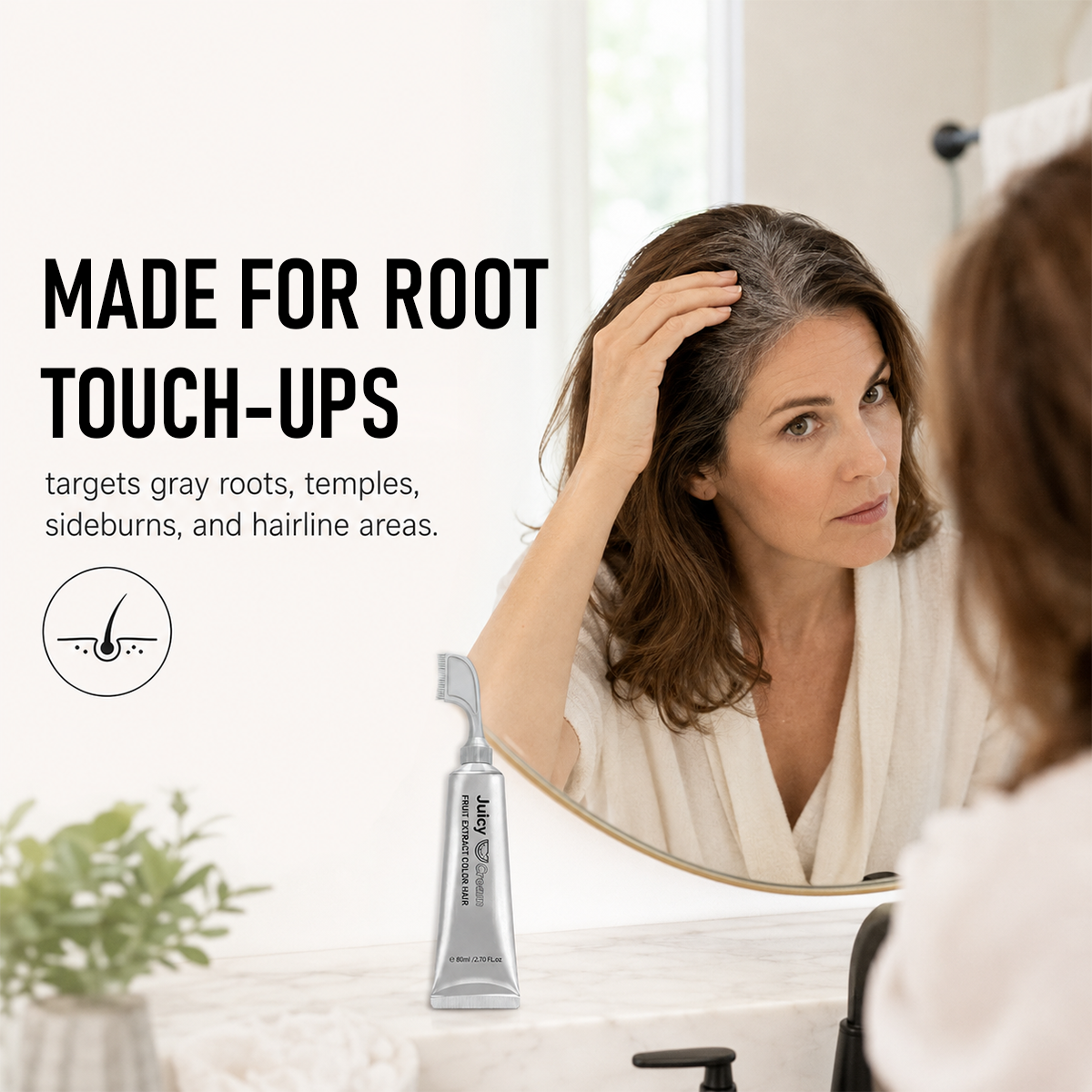 LAST DAY DISCOUNT🌿 Hair Dye Cream for Gray Coverage – Salon-Quality Color At Home
