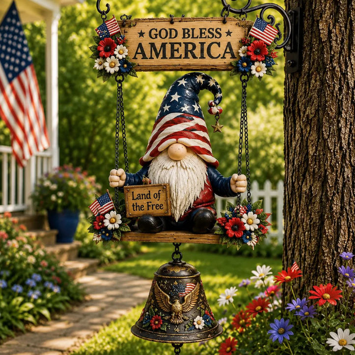 🔥 Limited time 50% OFF – Rustic Garden Gnome Bell Outdoor Decor🐞🌸