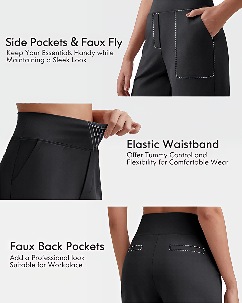 🔥2026 Hot Women's High-Waisted Athletic Bermuda Shorts with Pockets – Running, Yoga, Summer Casual Activewear
