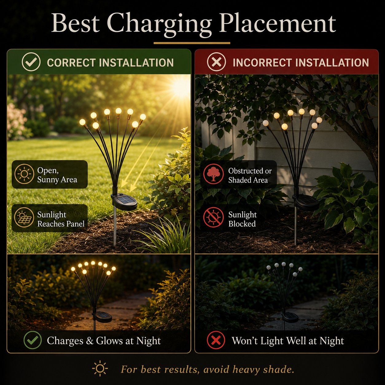 Outdoor Solar Firefly Lights, 4/8 Pack Waterproof Garden Stake Lights with Auto Dusk-to-Dawn Glow