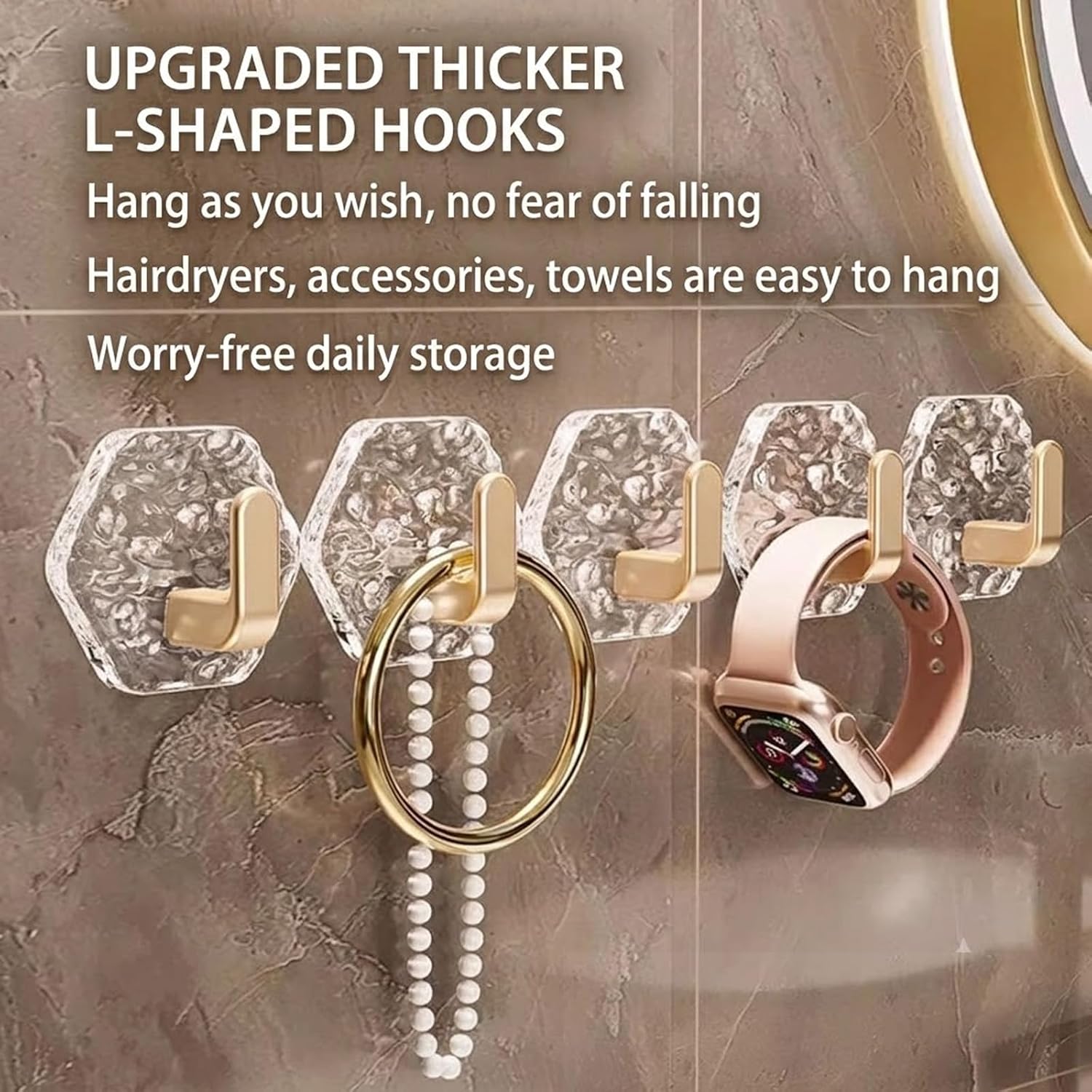 💖Limited Time Special Offer | Hexagonal Ripple Heavy-Duty Hooks for Bathroom, Kitchen & Home Storage