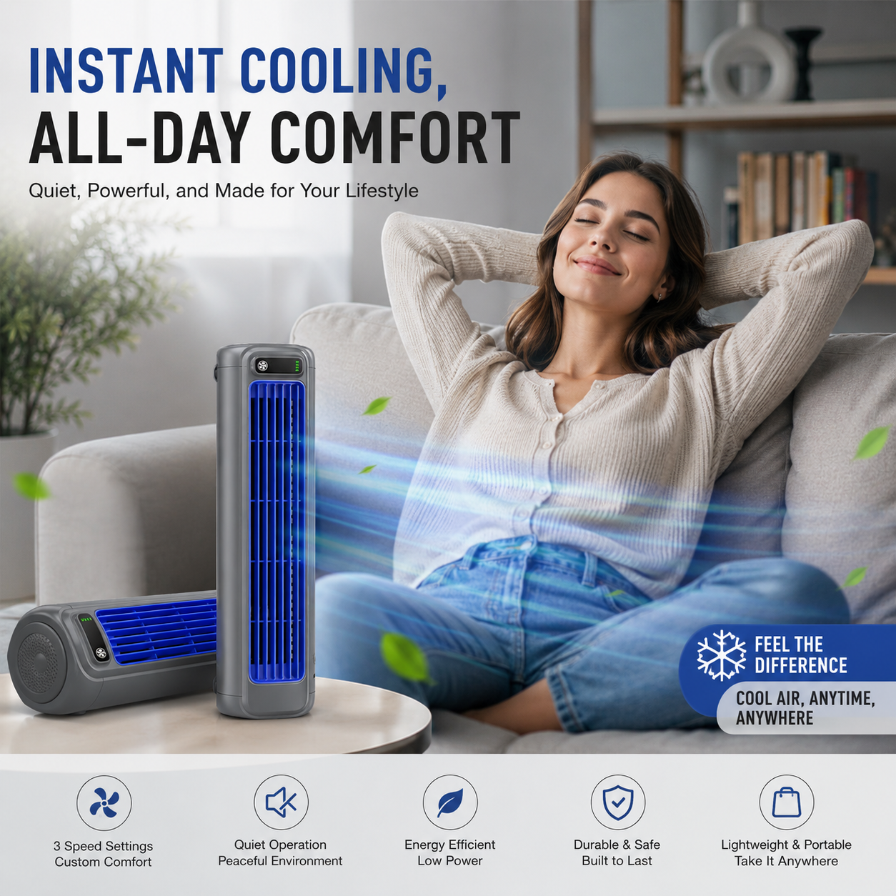 💨 IceWind™ Wireless Charging Air Conditioner