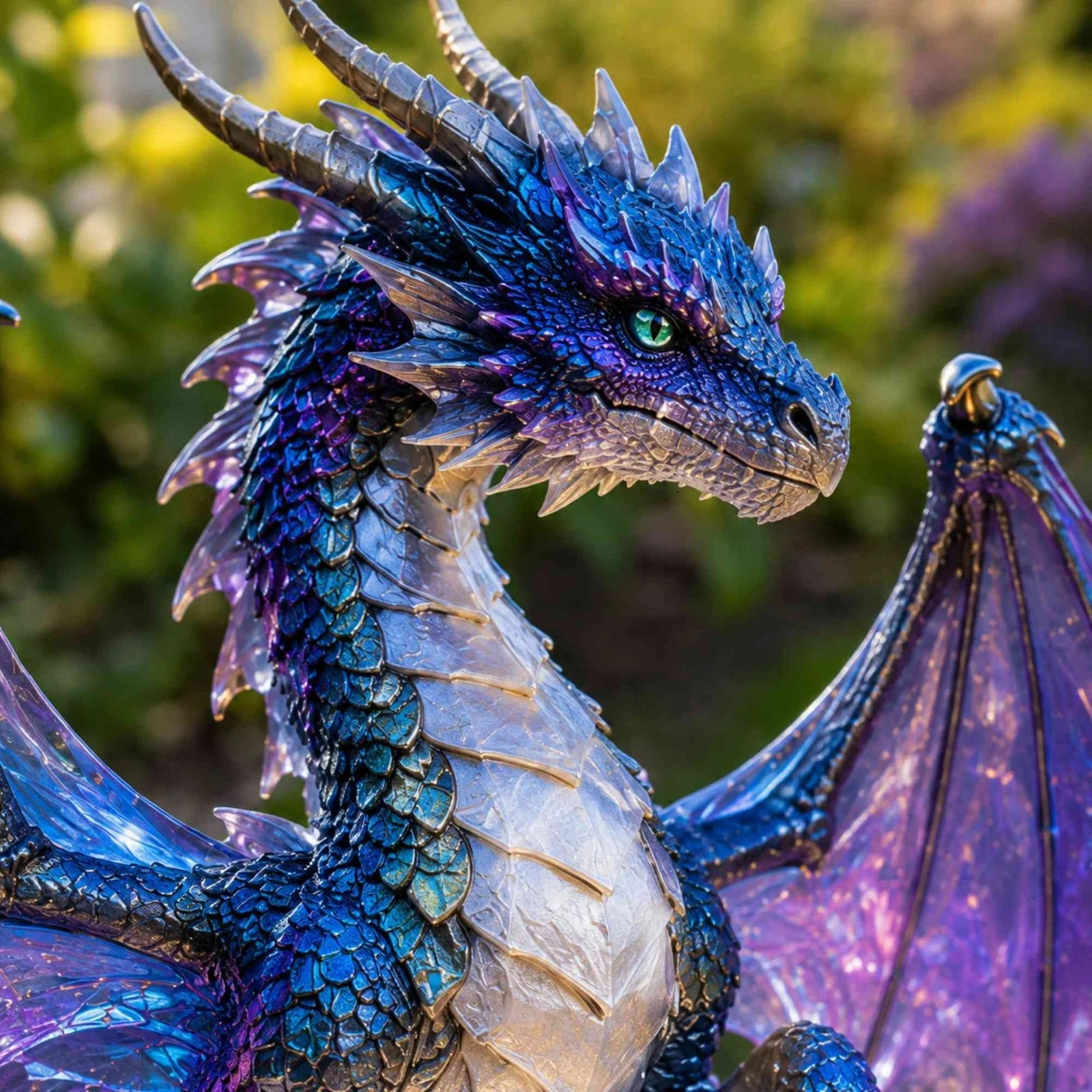 Amethyst Crystal Dragon Solar Garden Light