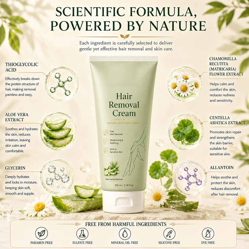⏰Last Day Discount！Painless Hair Removal Cream For Smooth Soft Skin