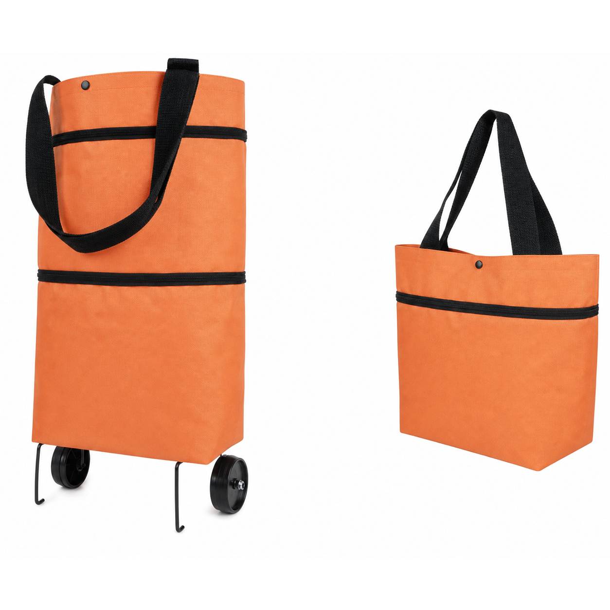 🔥Last Day Discount｜2-in-1 Foldable Shopping Trolley Bag