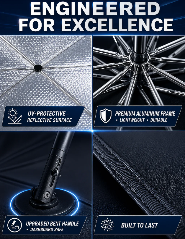 🔥Last Day 50% OFF - 2026 Upgraded Car Windshield Sun Shade Umbrella ✈️Free Shipping