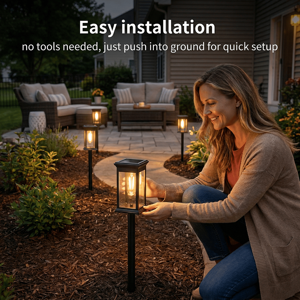 🌞 Solar Pathway Lights Outdoor