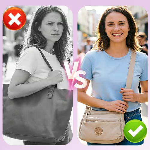 🔥2026 Hot Solid Color Fashionable Multi-pocket Zipper Crossbody Bag
