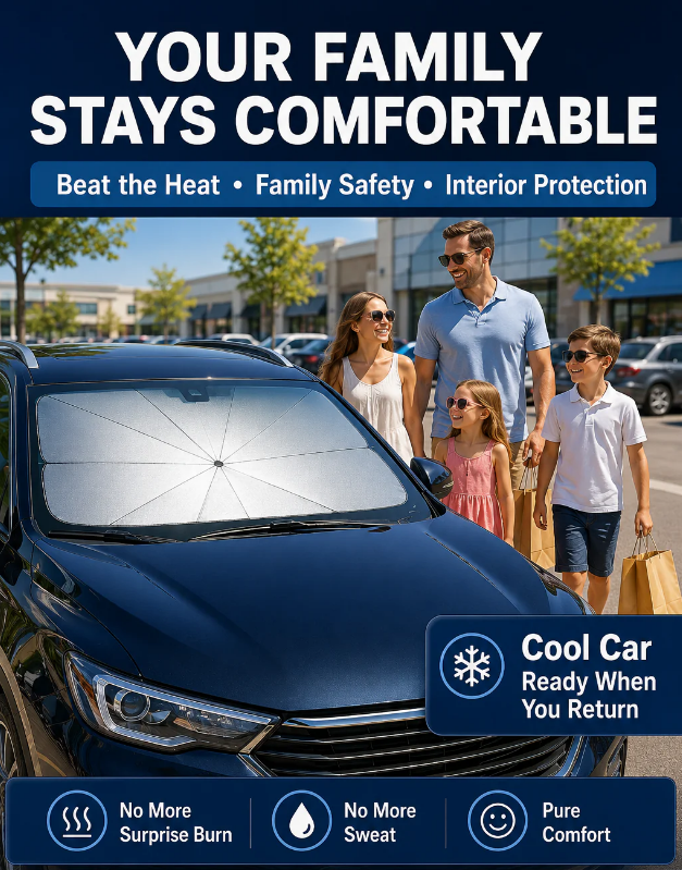 🔥Last Day 50% OFF - 2026 Upgraded Car Windshield Sun Shade Umbrella ✈️Free Shipping