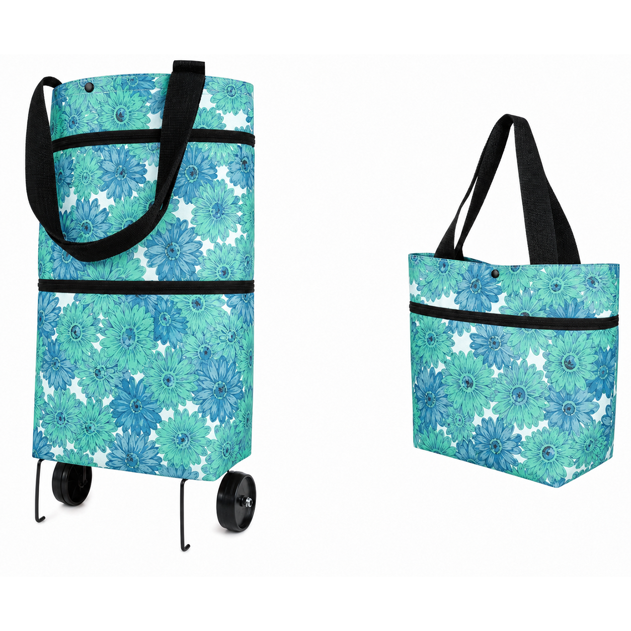 🔥Last Day Discount｜2-in-1 Foldable Shopping Trolley Bag