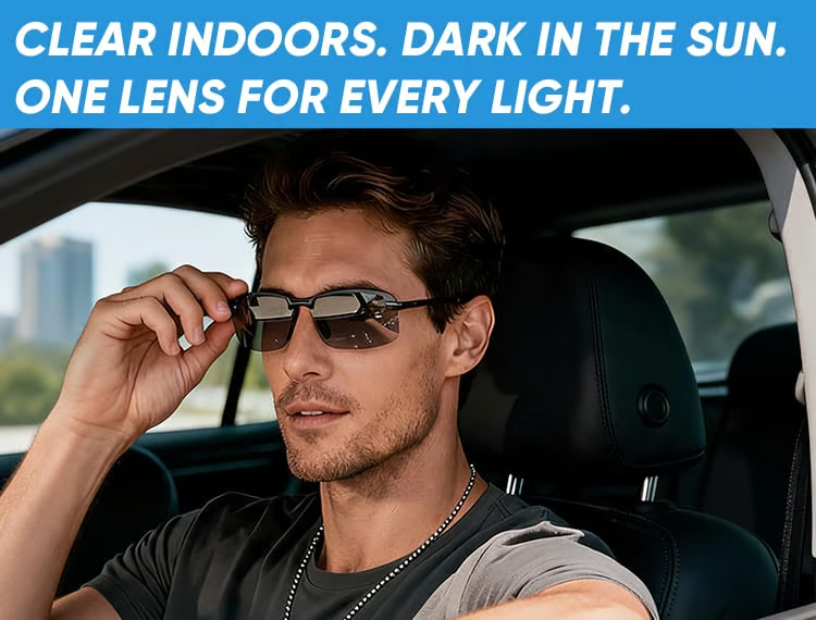 Photochromic Sunglasses with Anti-glare Polarized Lens