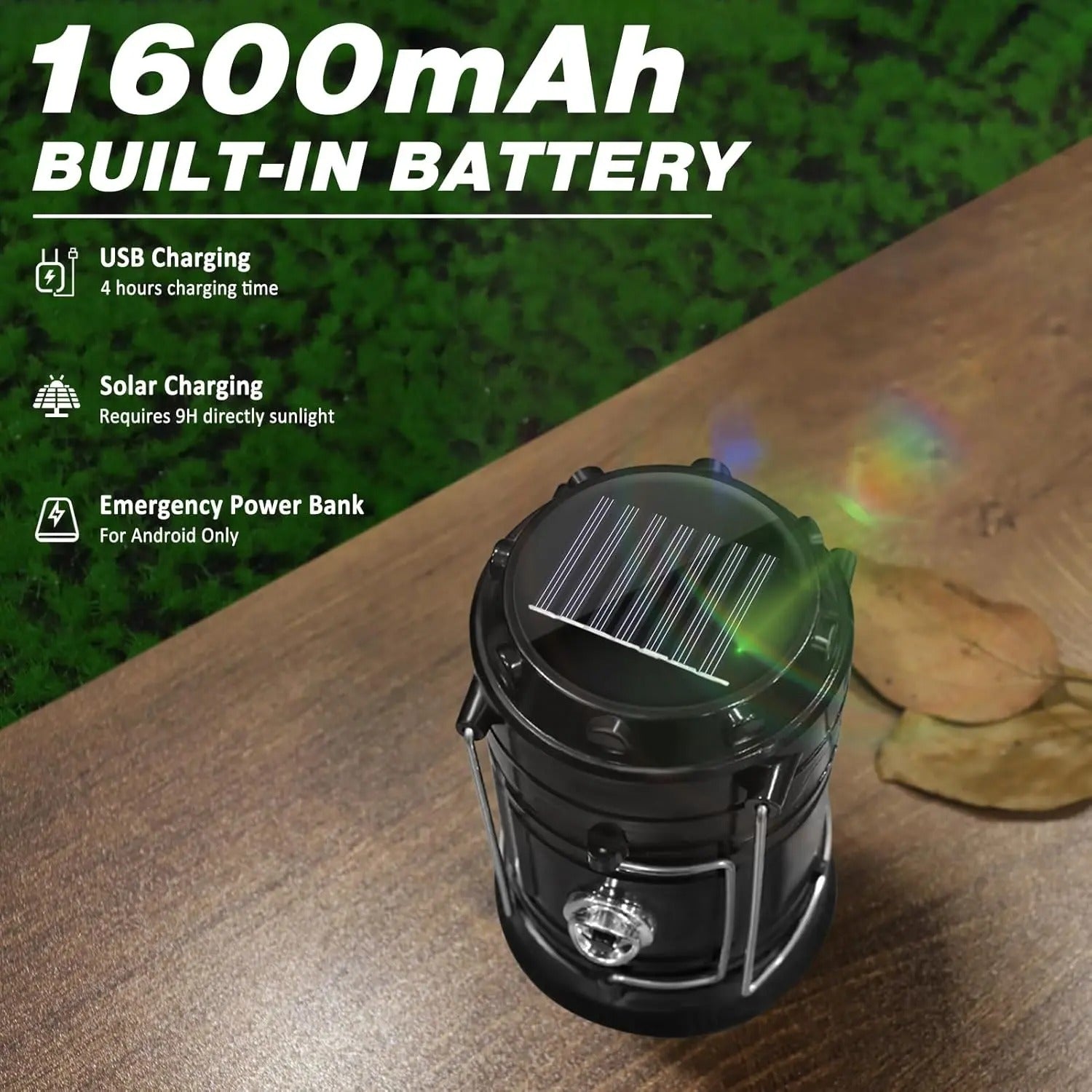 Solar Camping Lantern — 50% OFF | Rechargeable LED Emergency Light