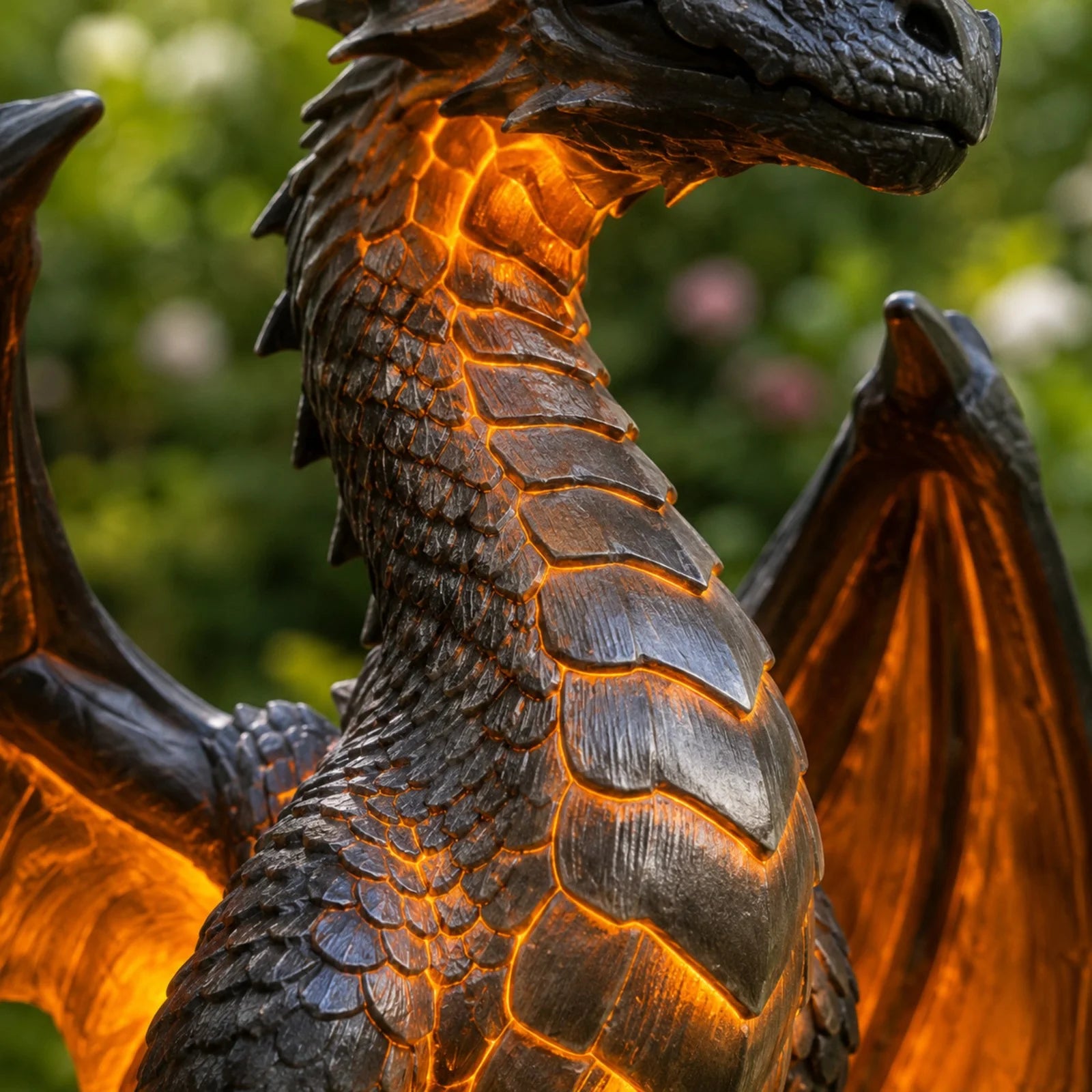 Amethyst Crystal Dragon Solar Garden Light