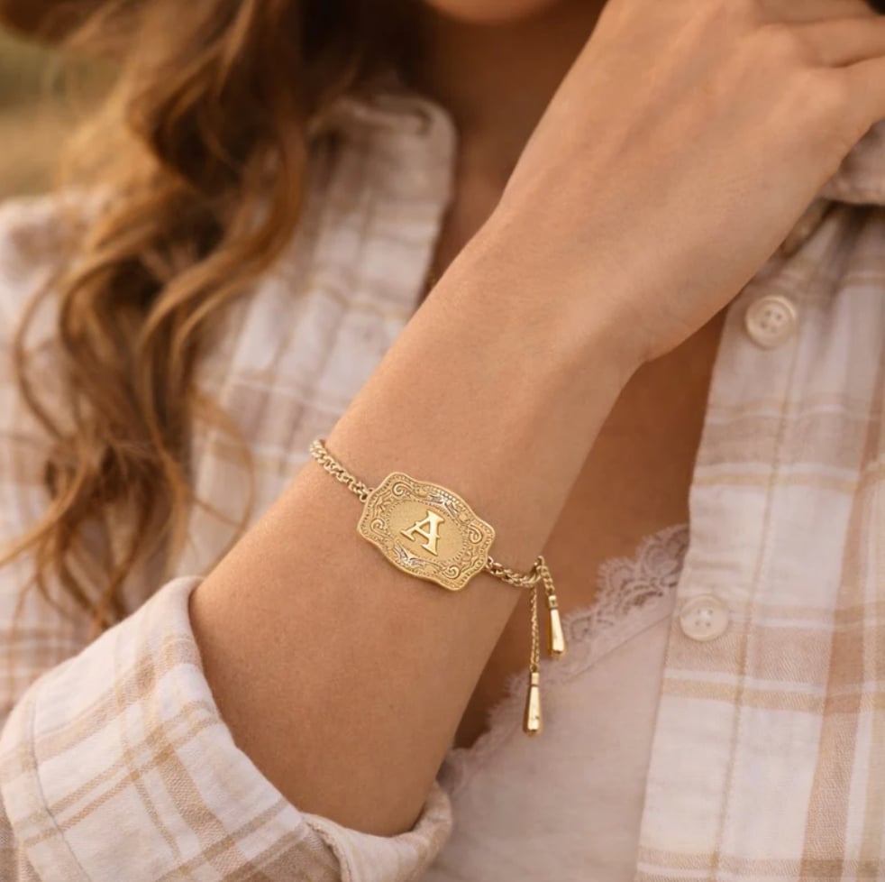 🔥Last day 50% off western style adjustable initial country bracelet