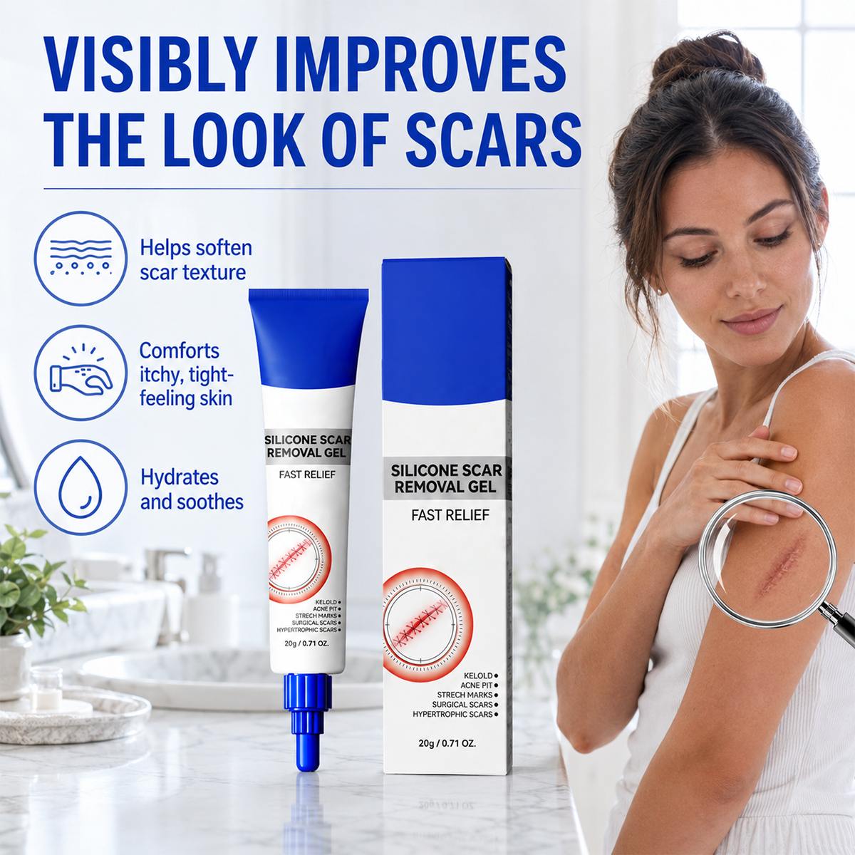 LAST DAY DISCOUNT✨Advanced Silicone Scar Gel | Smooth Away Scars & Fine Lines