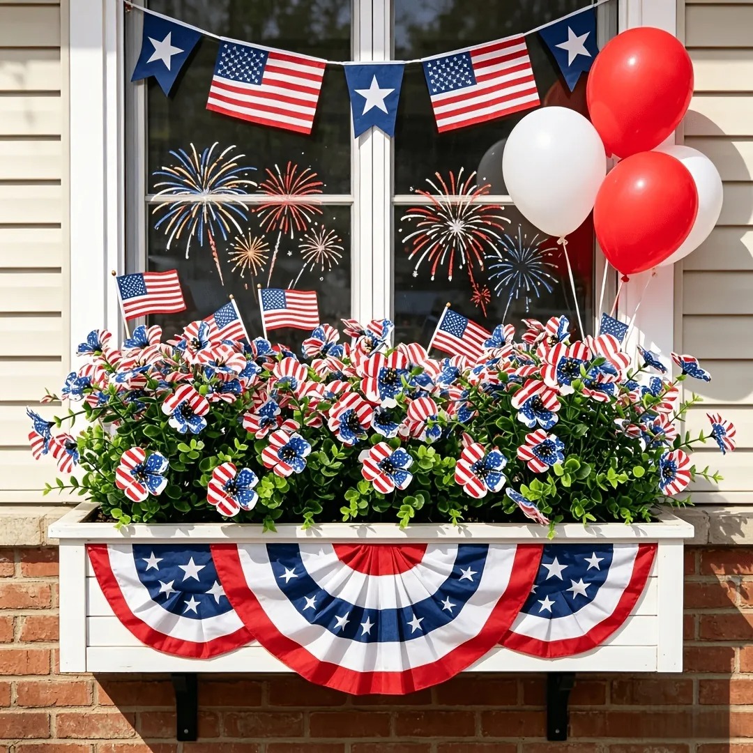 🔥4th of July Hot Sale 60% Off 🔥 Patriotic Red White Blue Artificial Flowers💐