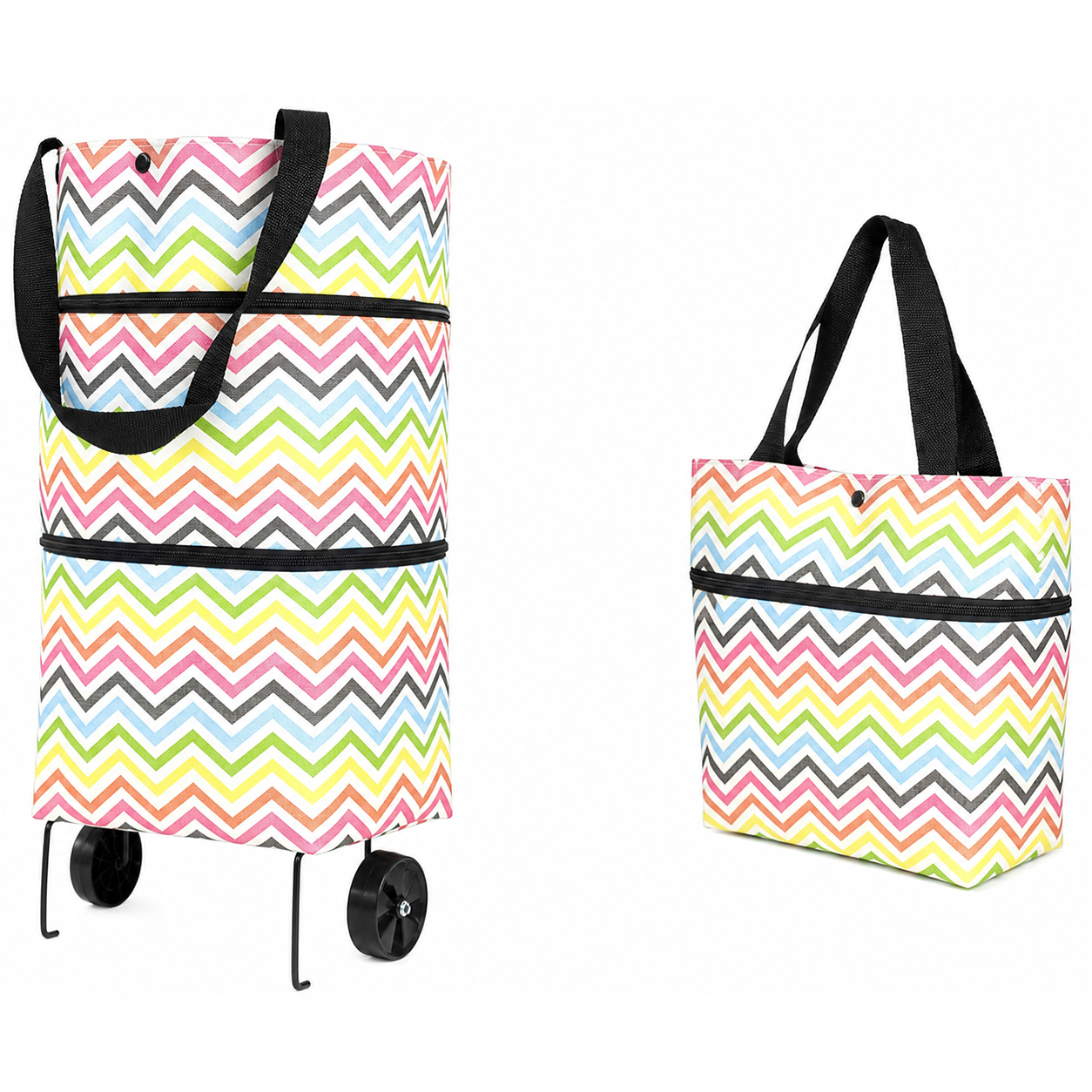 🔥Last Day Discount｜2-in-1 Foldable Shopping Trolley Bag