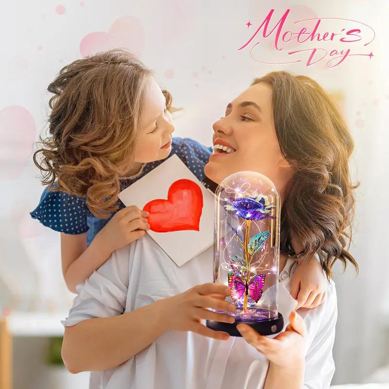 Eternal Butterfly Rose Glass Dome Display with LED Light Creative Gift for Qixi Festival Romantic Home Decor Glass Dome Material Ideal for Qixi Festival Gifts Enhances Romantic Home Decor Eternal Butterfly Rose Glass Dome Display with LED Light Creative Gift for Qixi Festival Romantic Home Decor Glass Dome Material Ideal for Qixi Festival Gifts Enhances Romantic Home Decor