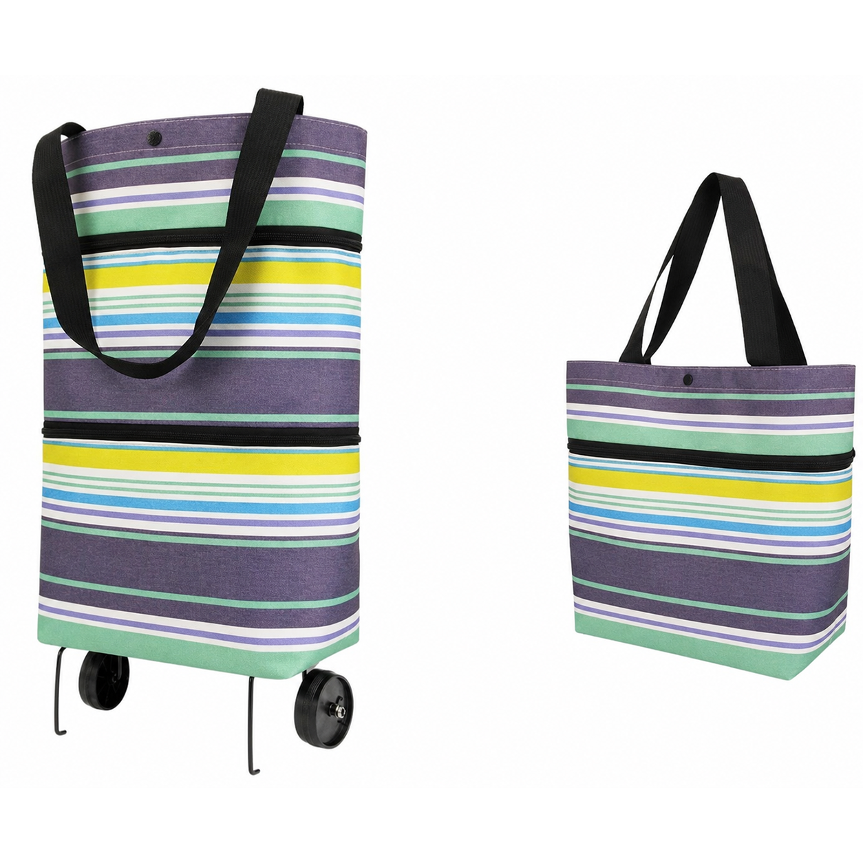 🔥Last Day Discount｜2-in-1 Foldable Shopping Trolley Bag