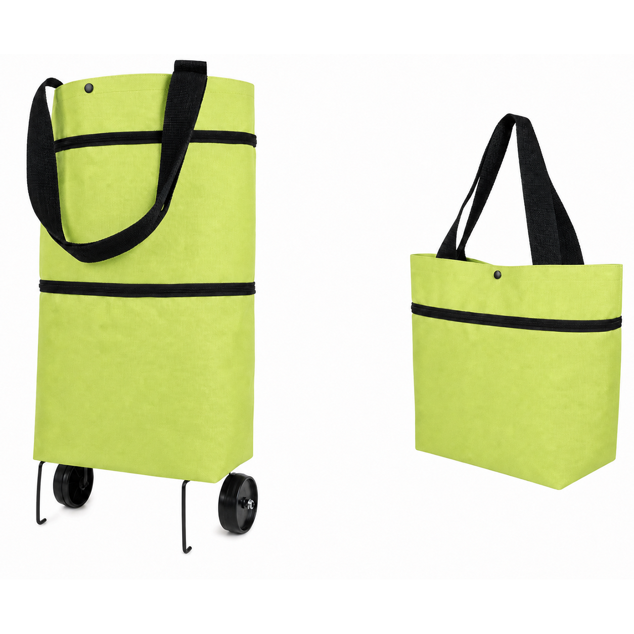 🔥Last Day Discount｜2-in-1 Foldable Shopping Trolley Bag