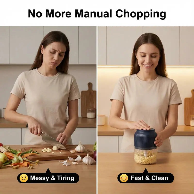 ⚡Last Day Discount! Wireless Mini Food Chopper – Instant Chopping & Blending