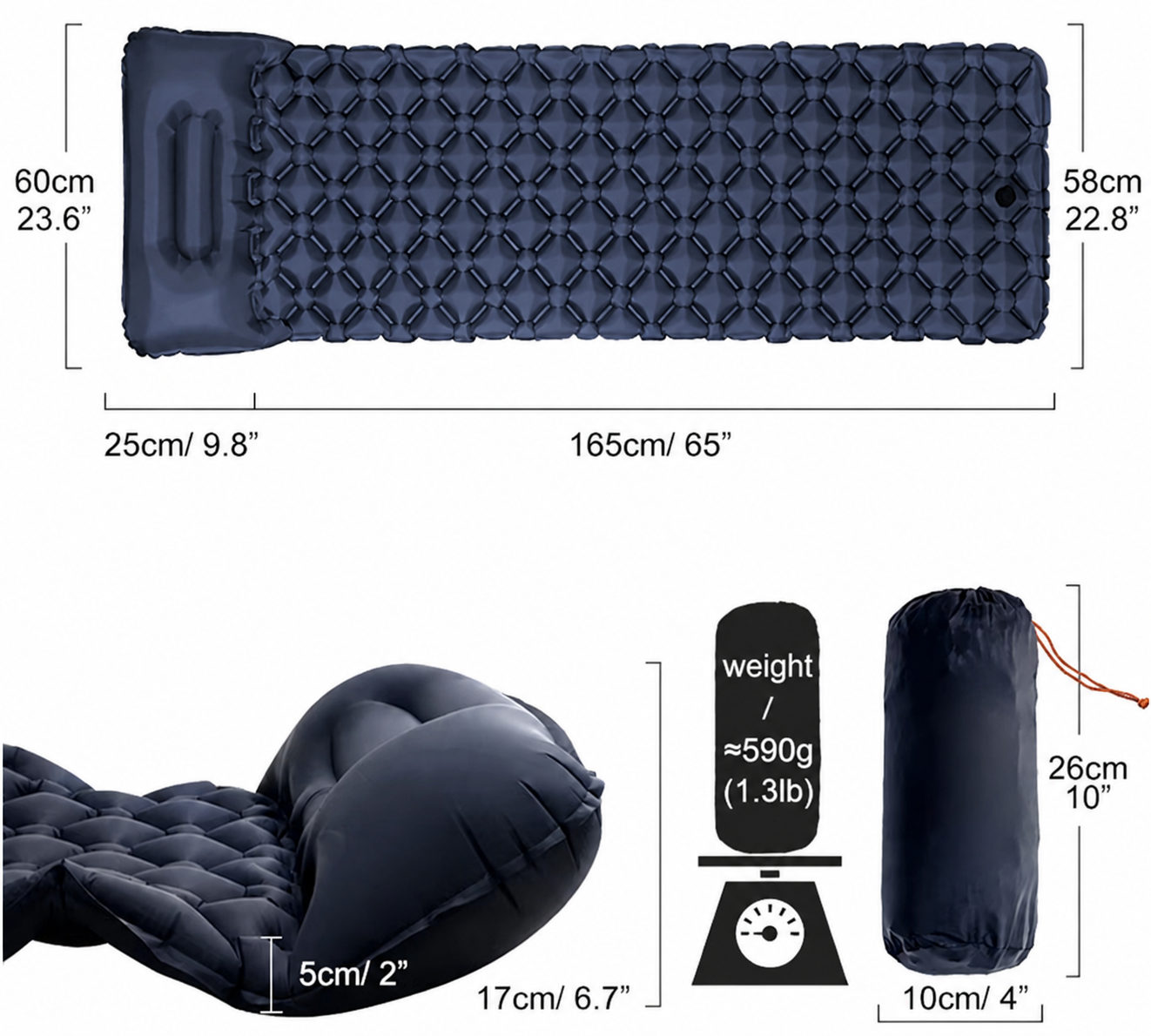 🏖️ LAST DAY 50% OFF🔥Inflatable Beach Mat with Built-In Pump - No Extra Tools Needed!