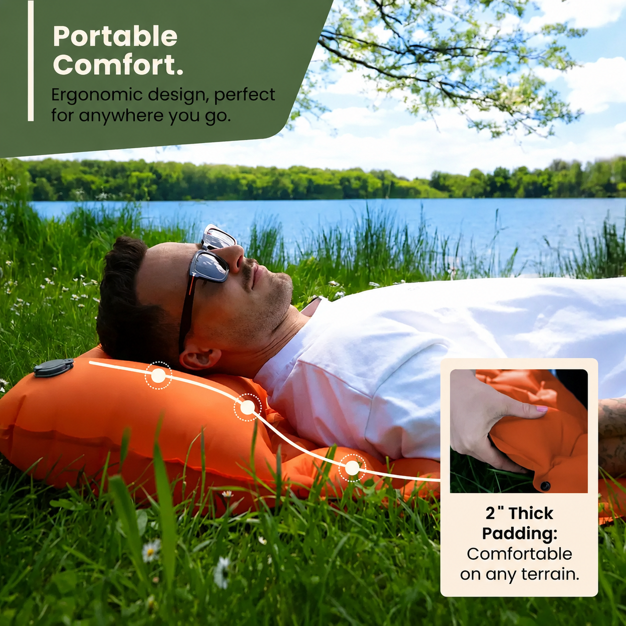 🏖️ LAST DAY 50% OFF🔥Foot-Pump Inflatable Beach Mat - Easy, No-Hassle Setup for Summer Pool & Beach Days
