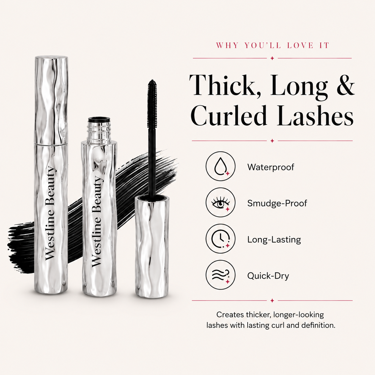 LAST DAY - BUY 1 GET 1 FREE💜Waterproof Curling & Lengthening Mascara✈Free Shipping