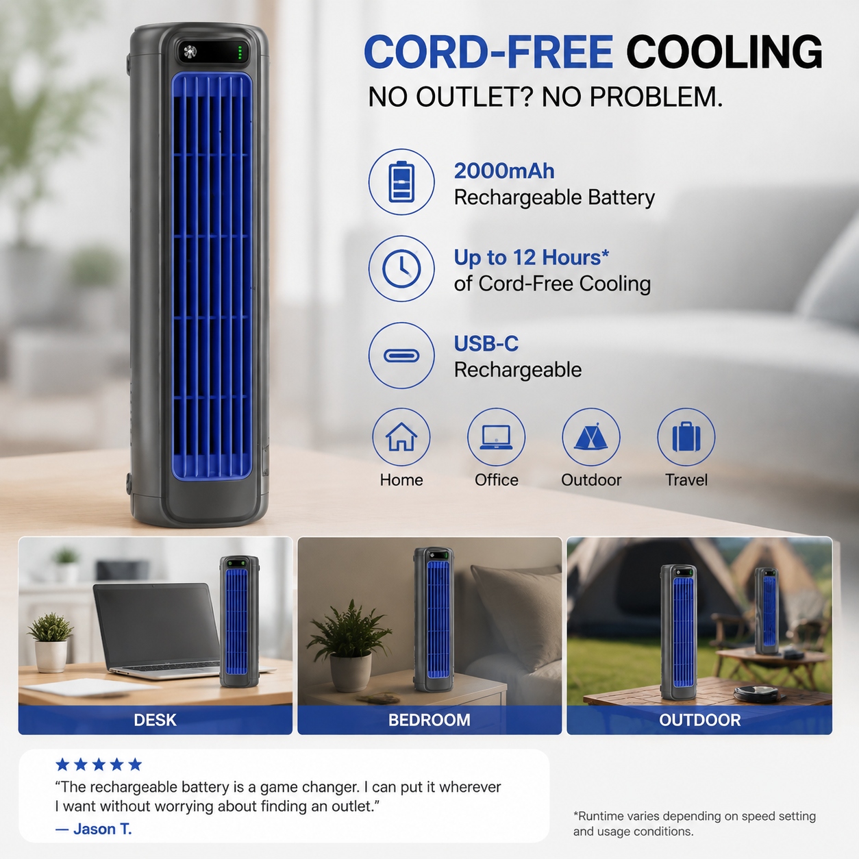 💨 IceWind™ Wireless Charging Air Conditioner
