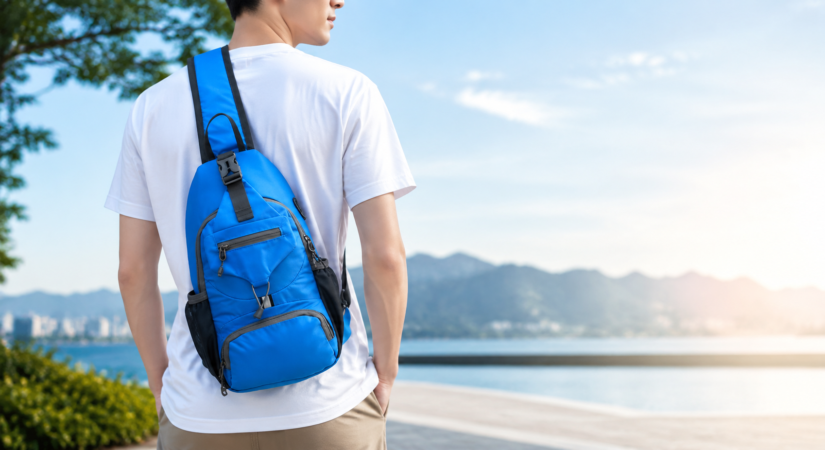 ✨ Perfect for Hiking and Traveling ✨Packable Small Crossbody Sling Backpack with Side Pouch