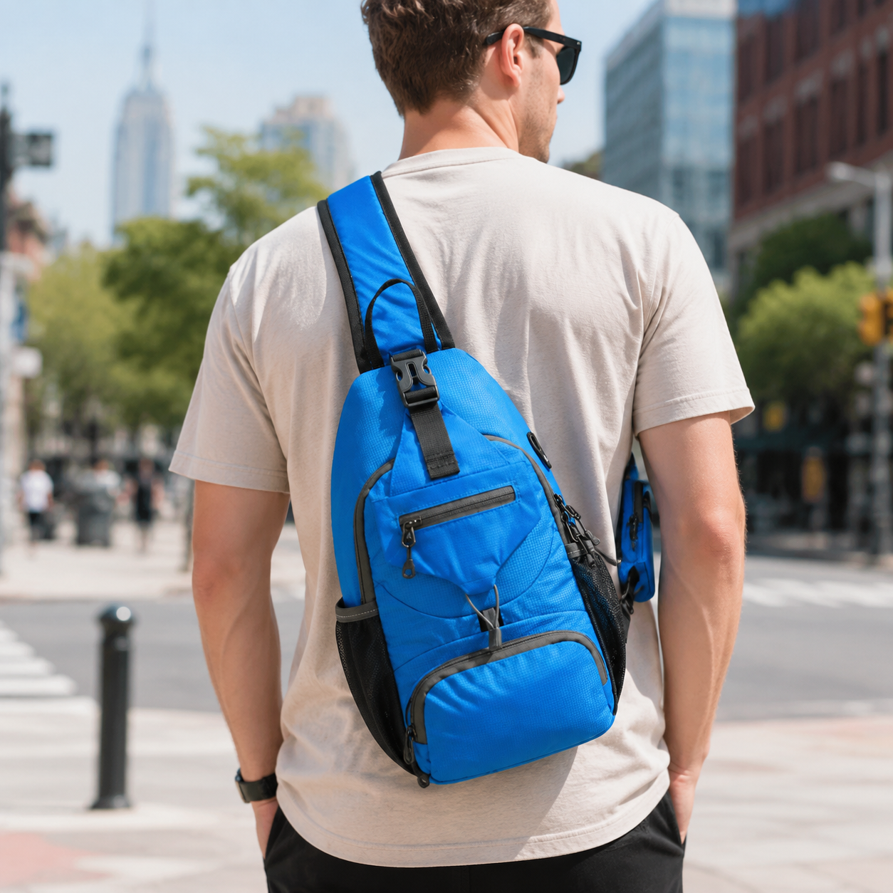 ✨ Perfect for Hiking and Traveling ✨Packable Small Crossbody Sling Backpack with Side Pouch