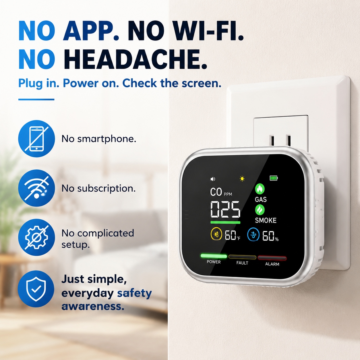 No app home safety monitor