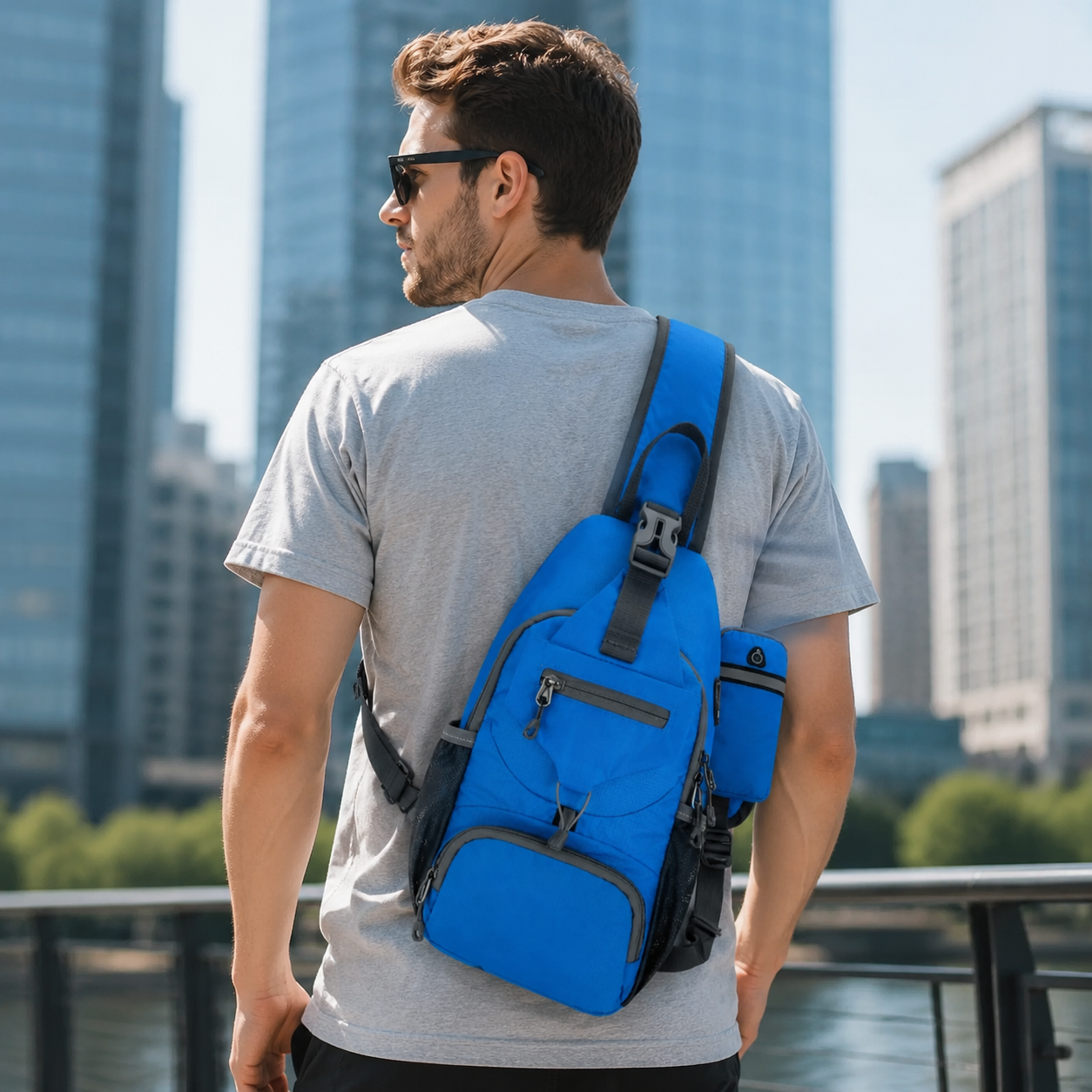 ✨ Perfect for Hiking and Traveling ✨Packable Small Crossbody Sling Backpack with Side Pouch