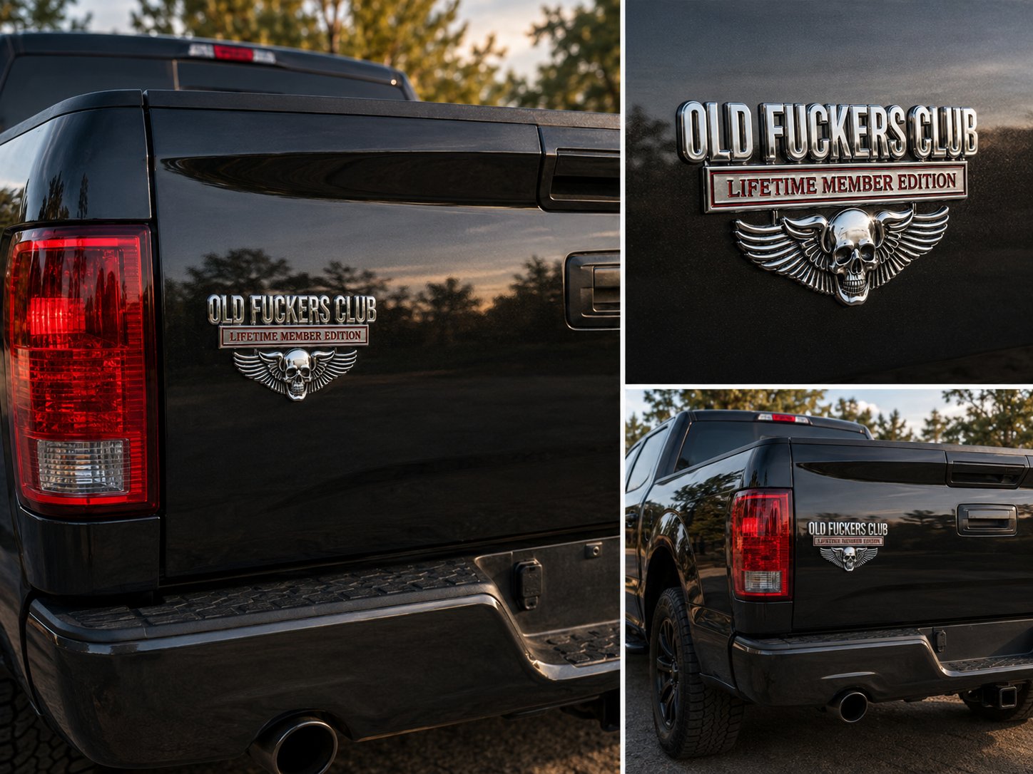💀OLD F*CKERS CLUB Metal Car Emblem
