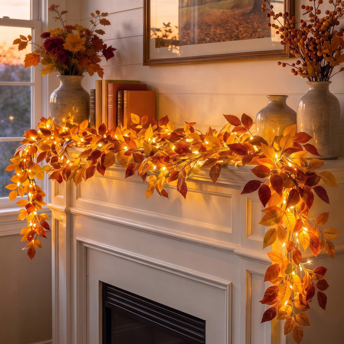 🔥Last Day 50% OFF🍁Artificial Fall Harvest Wreath - Indoor & Outdoor Home Decor