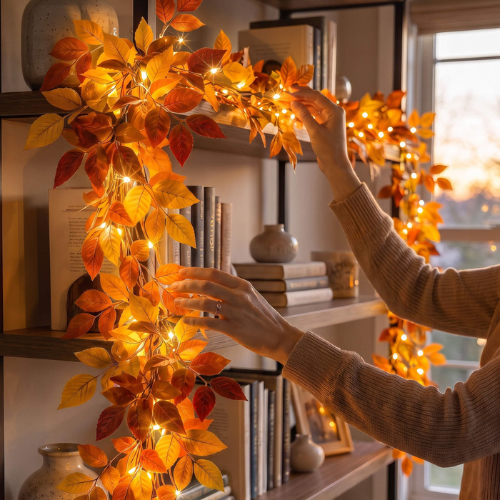 🔥Last Day 50% OFF🍁Artificial Fall Harvest Wreath - Indoor & Outdoor Home Decor