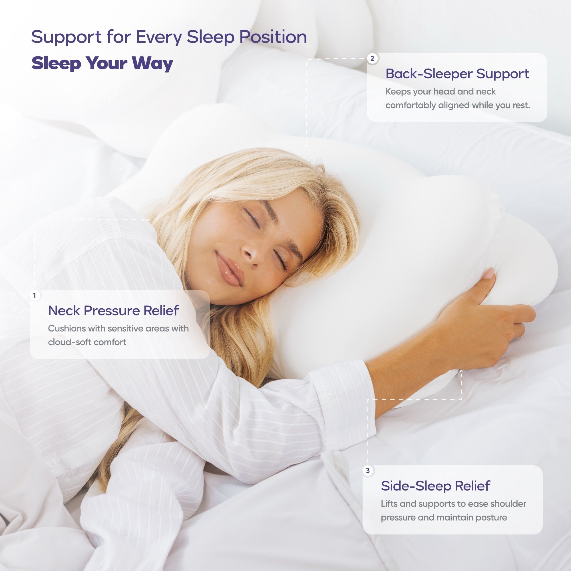 ☁️Last Day Discount！Cloud Align Pillow Ends Your Eye Strain & Migraines