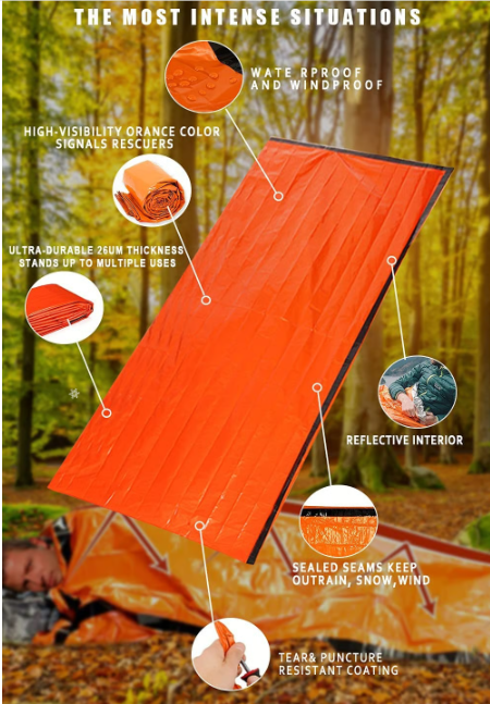 🔥emergency Waterproof Sleeping Bag